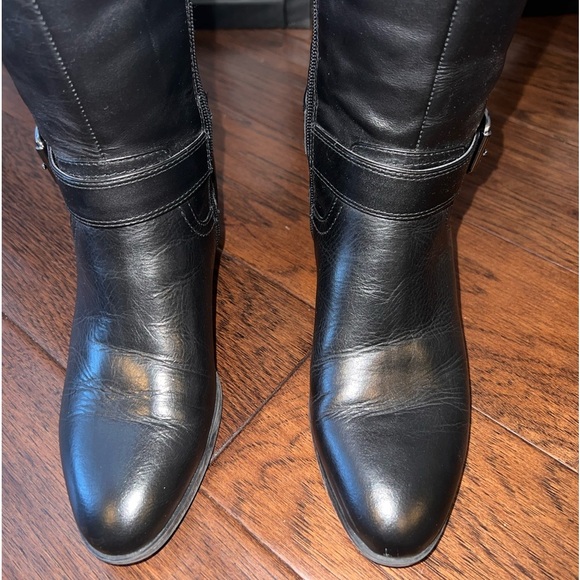 Bandolino Womens Wide Calf 7 1/2 Tall Black With Comfort Plus Size Boots - Picture 4 of 16